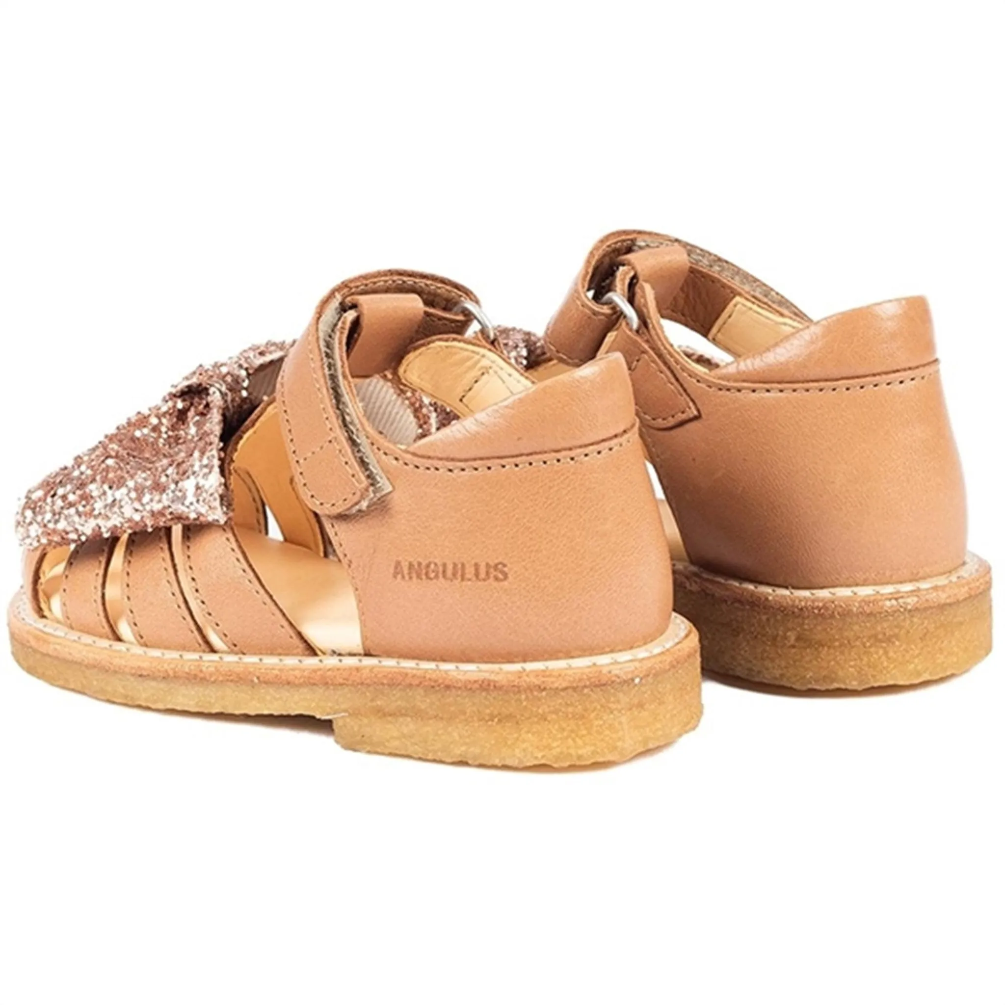 Angulus Starter Sandalen Mandel/Ahorn Glitzer