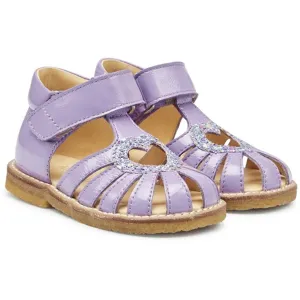 Angulus Starter Sandalen Lila/Konfetti Glitzer