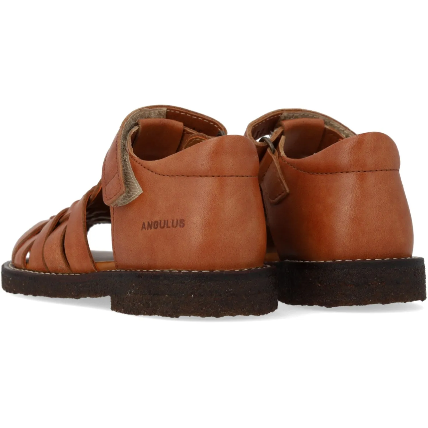 Angulus Tan Geflochtener Leder-Sandal