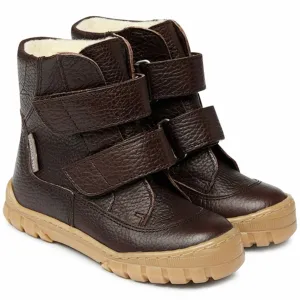 Angulus Tex Stiefel mit Klettverschluss Dunkelbraun