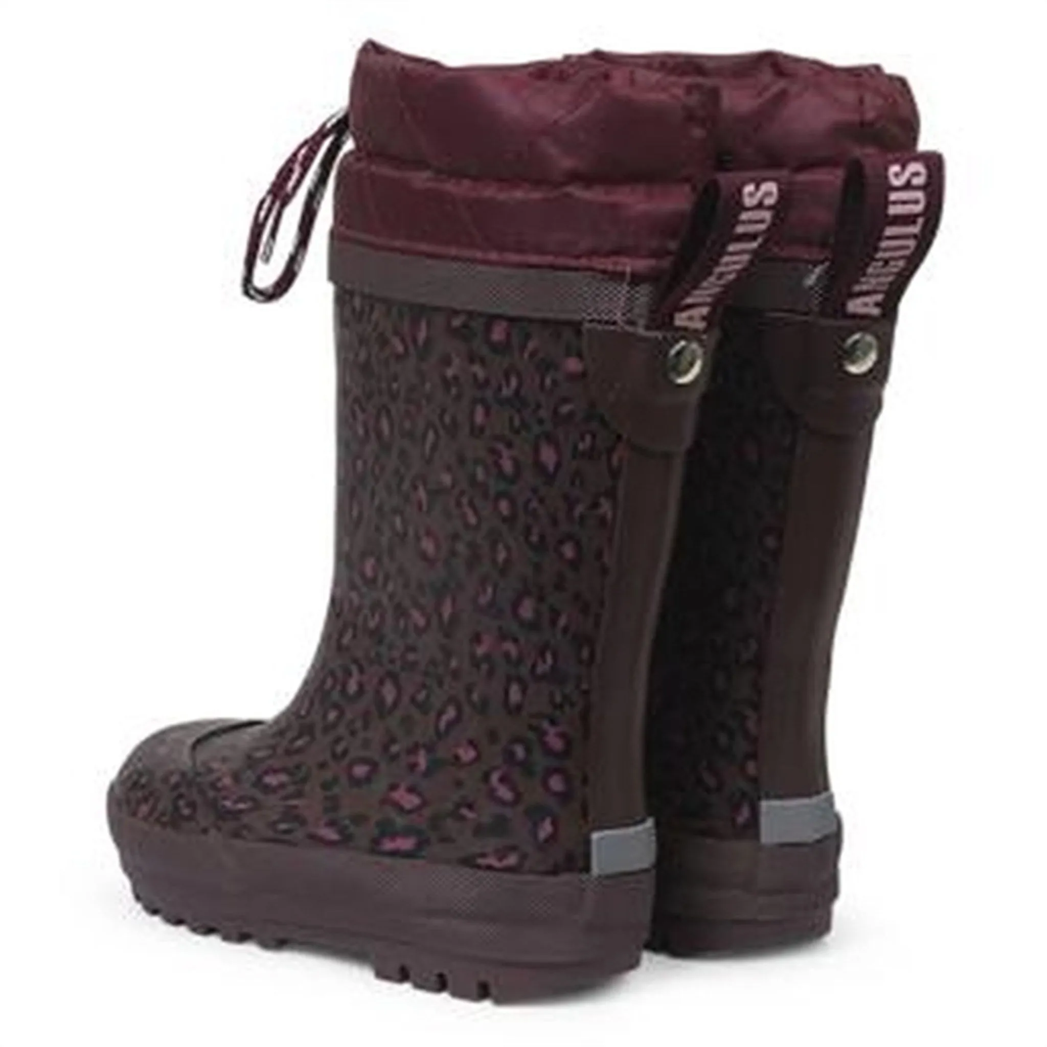 Angulus Thermo Regenstiefel Pflaume Löwen-Print