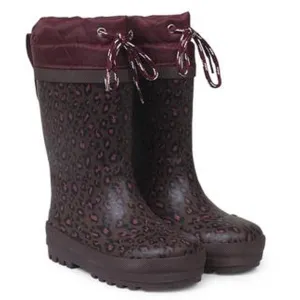 Angulus Thermo Regenstiefel Pflaume Löwen-Print
