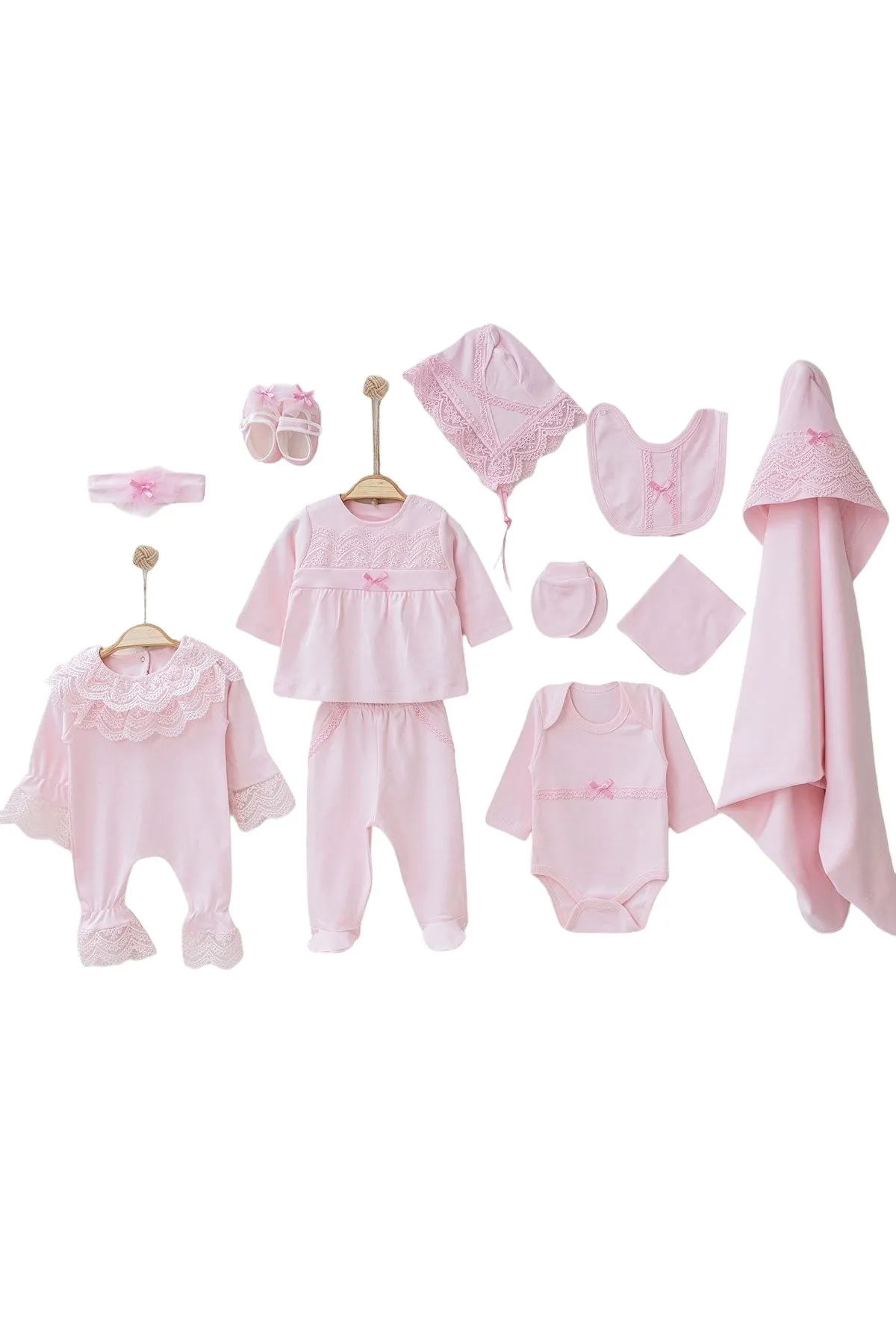 Ann Pink Neugeborenen-Heimkehr-Set (11-teilig)