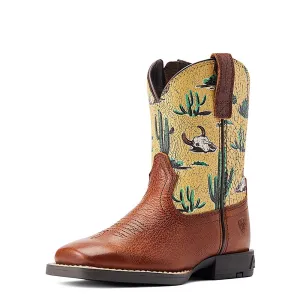 Ariat Kids / Kinder Round Up Breite Quadratkappe Gewürzter Apfelwein Ariat Schuhe