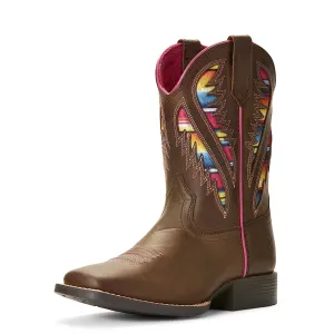 Ariat Kids Quickdraw VentTEK Western Boot Verwittertes Braun Ariat Schuhe