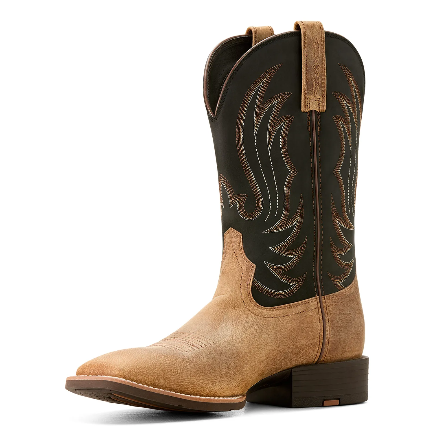 Ariat Herren Sport Cason Western Stiefel - Mandel Buff/Tricorn Schwarz Ariat Schuhe
