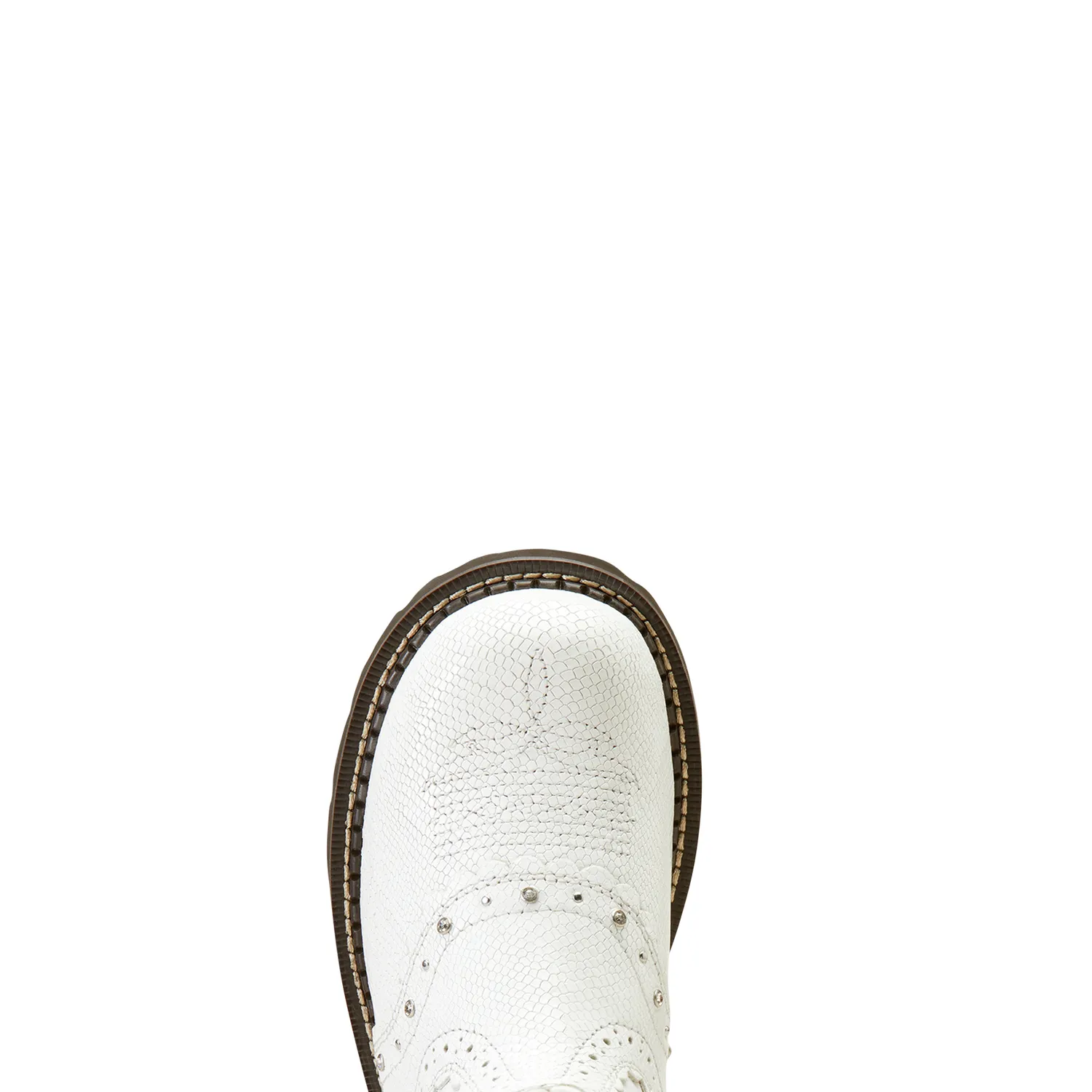 Ariat Damen Gembaby Weiße Schlange Prägung / Opulentes Weiß Ariat Schuhe