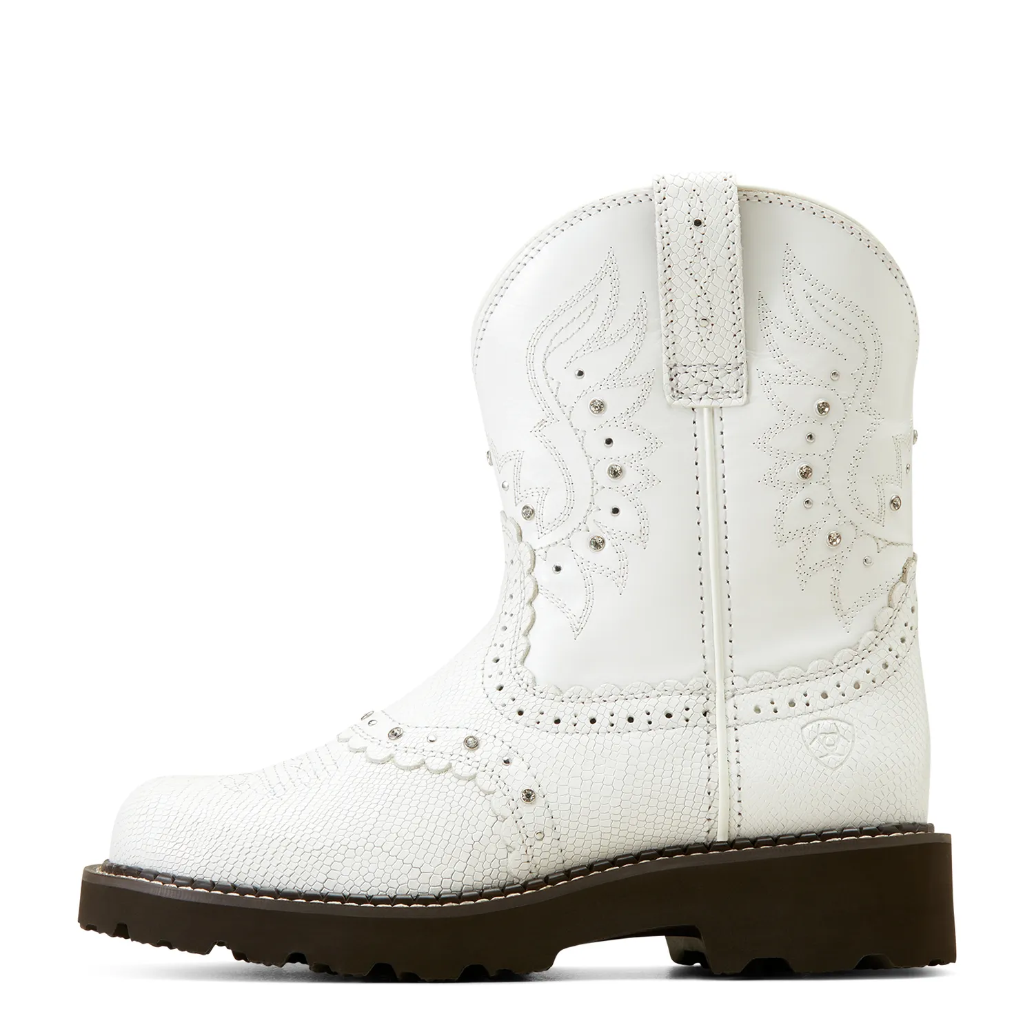 Ariat Damen Gembaby Weiße Schlange Prägung / Opulentes Weiß Ariat Schuhe
