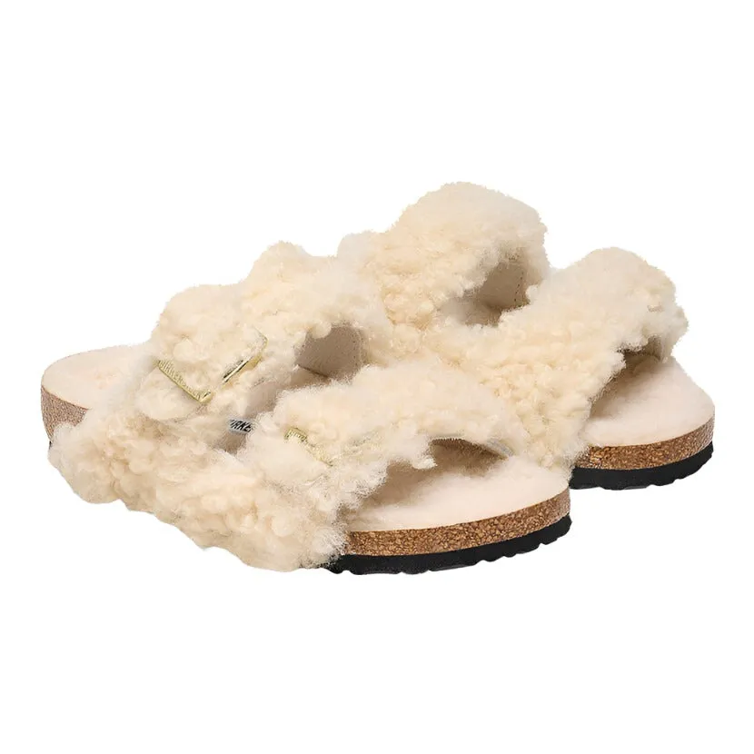 Arizona Teddy-Shearling-Sandalen