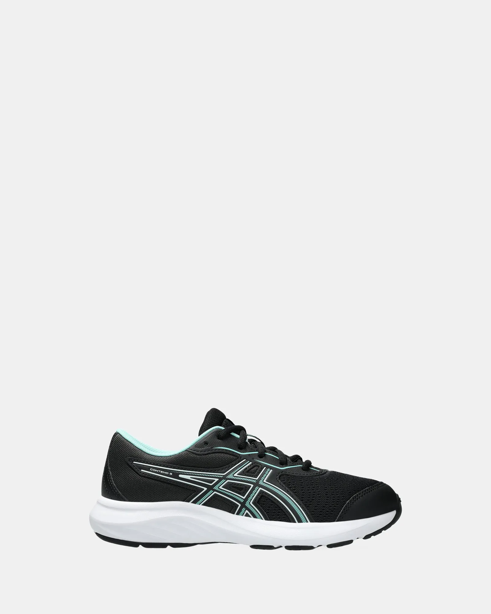 Asics Kinder-Schuhe Contend 9 Gs G Schwarz/Leuchtendes Minzgrün