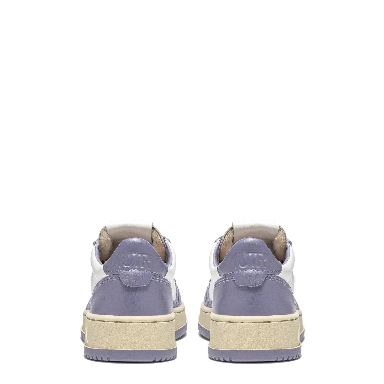 Autry Damen Medalist Low Sneaker Weiß / Lavendel