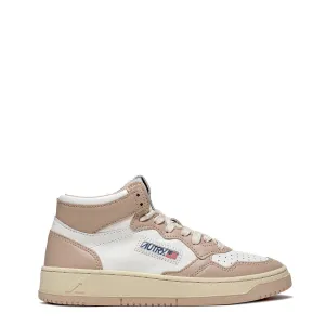 Autry Damen Medalist Mid Trainers Weiß / Champignon