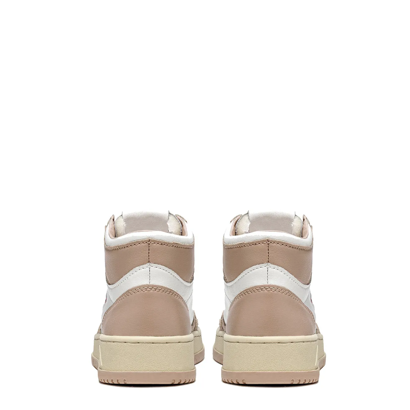 Autry Damen Medalist Mid Trainers Weiß / Champignon