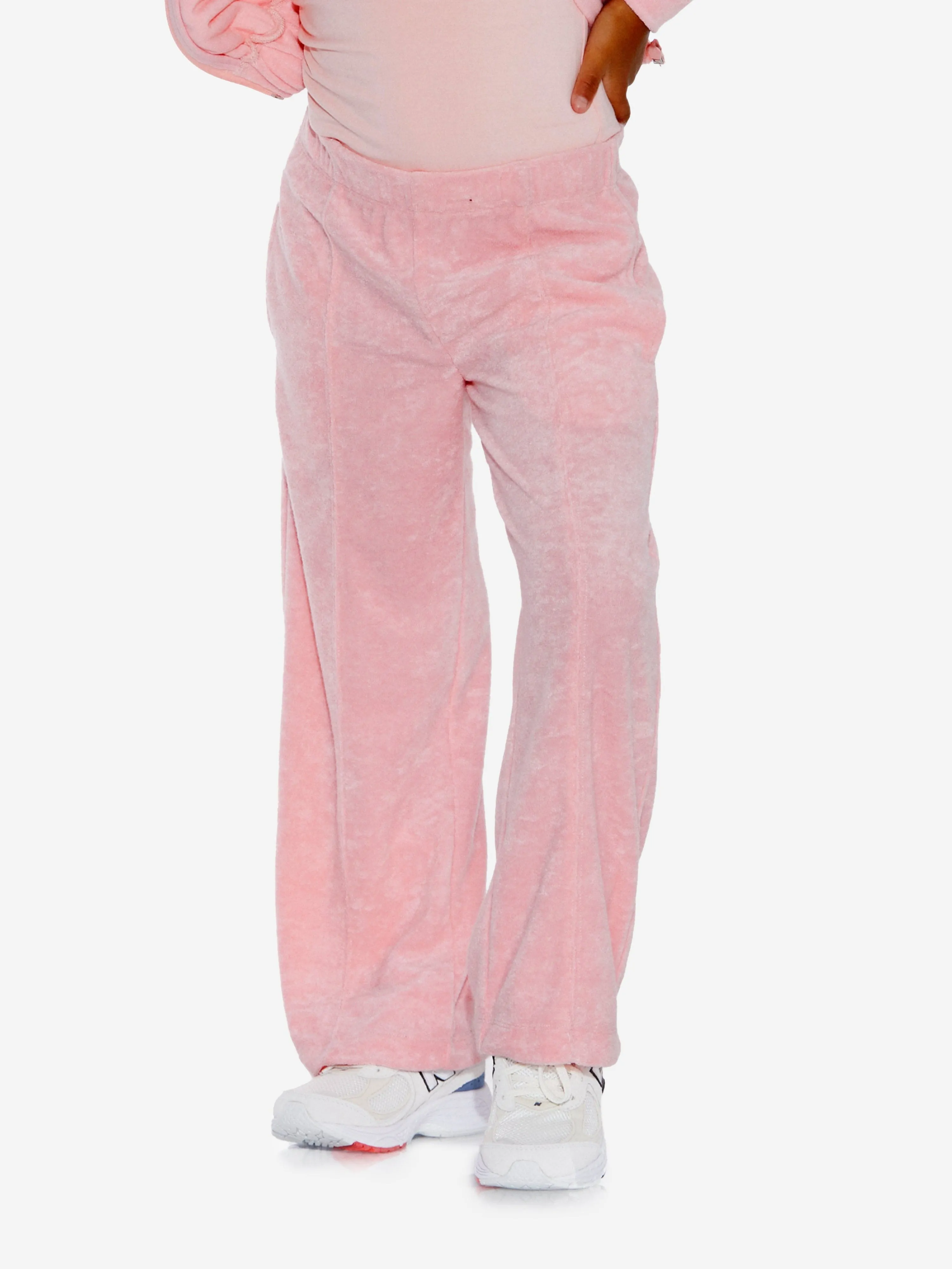 AY von AYLA Mädchen Frottier-Flared-Hose in Rosa