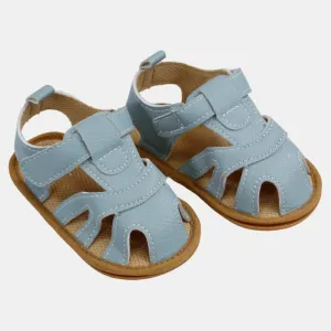 Ledersandalen für Babyjungen – Hellblau