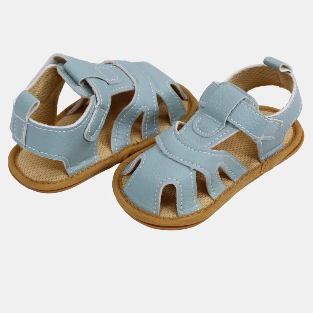 Ledersandalen für Babyjungen – Hellblau