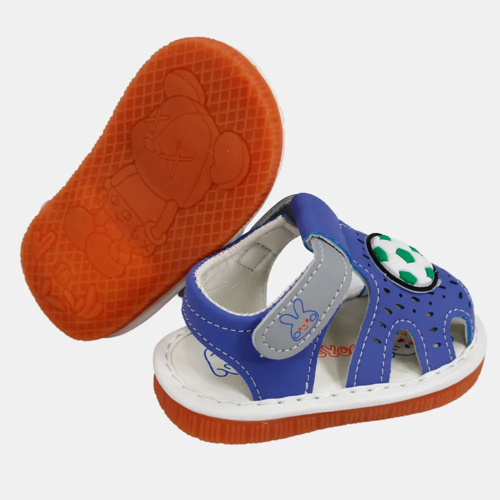 Leder-Sandalen für Jungen mit Fußball-Design