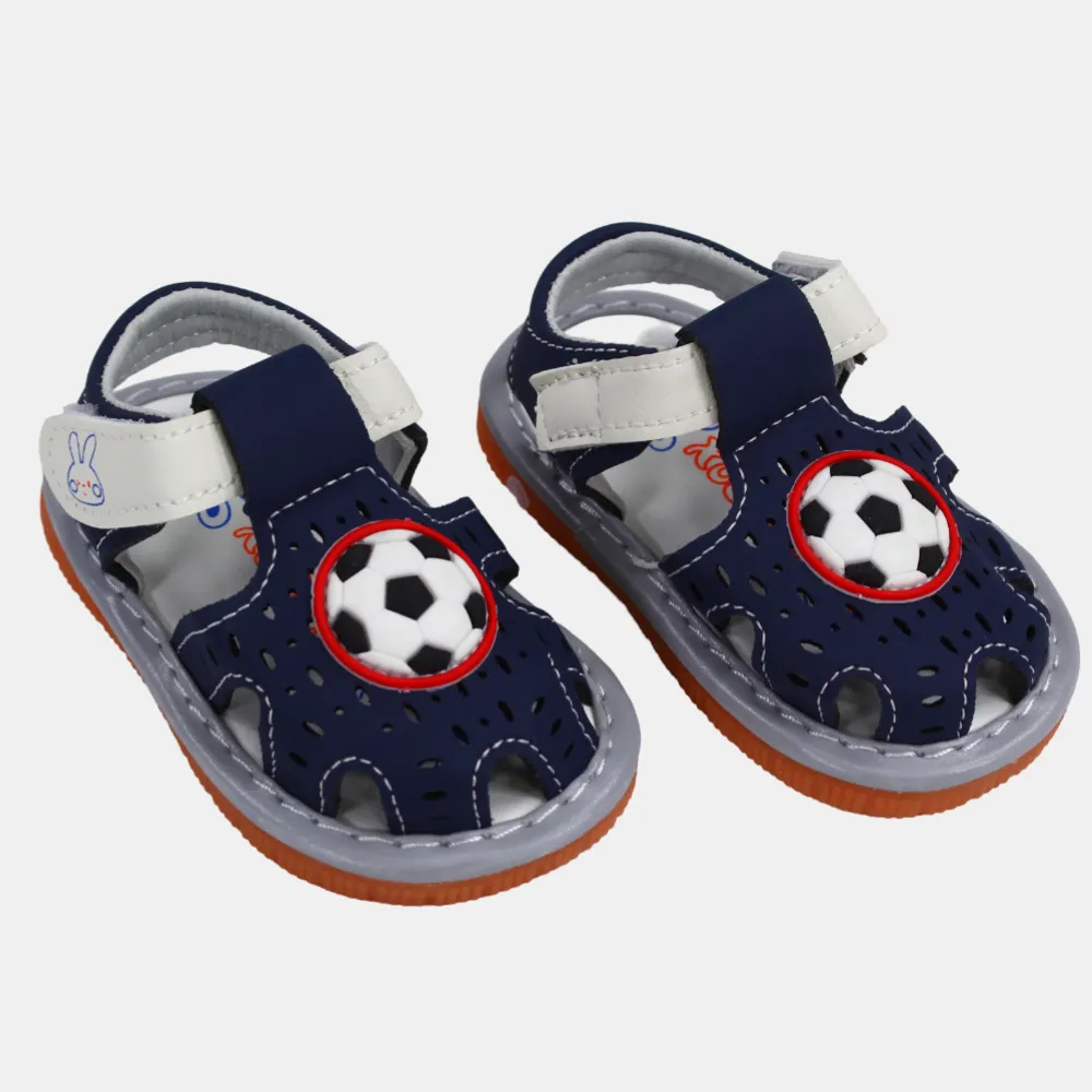 Leder-Sandalen für Jungen mit Fußball-Design