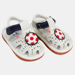 Leder-Sandalen für Jungen mit Fußball-Design