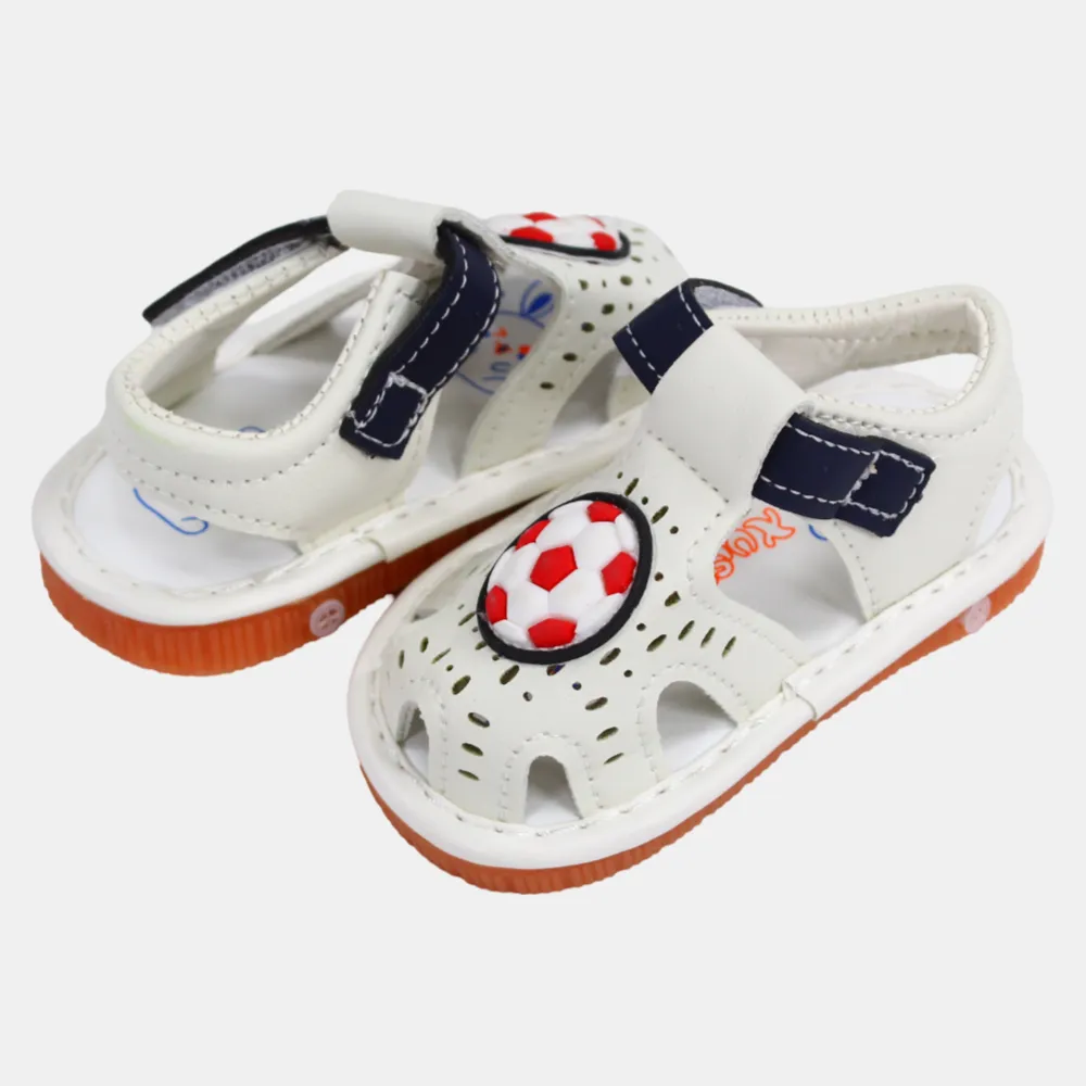 Leder-Sandalen für Jungen mit Fußball-Design