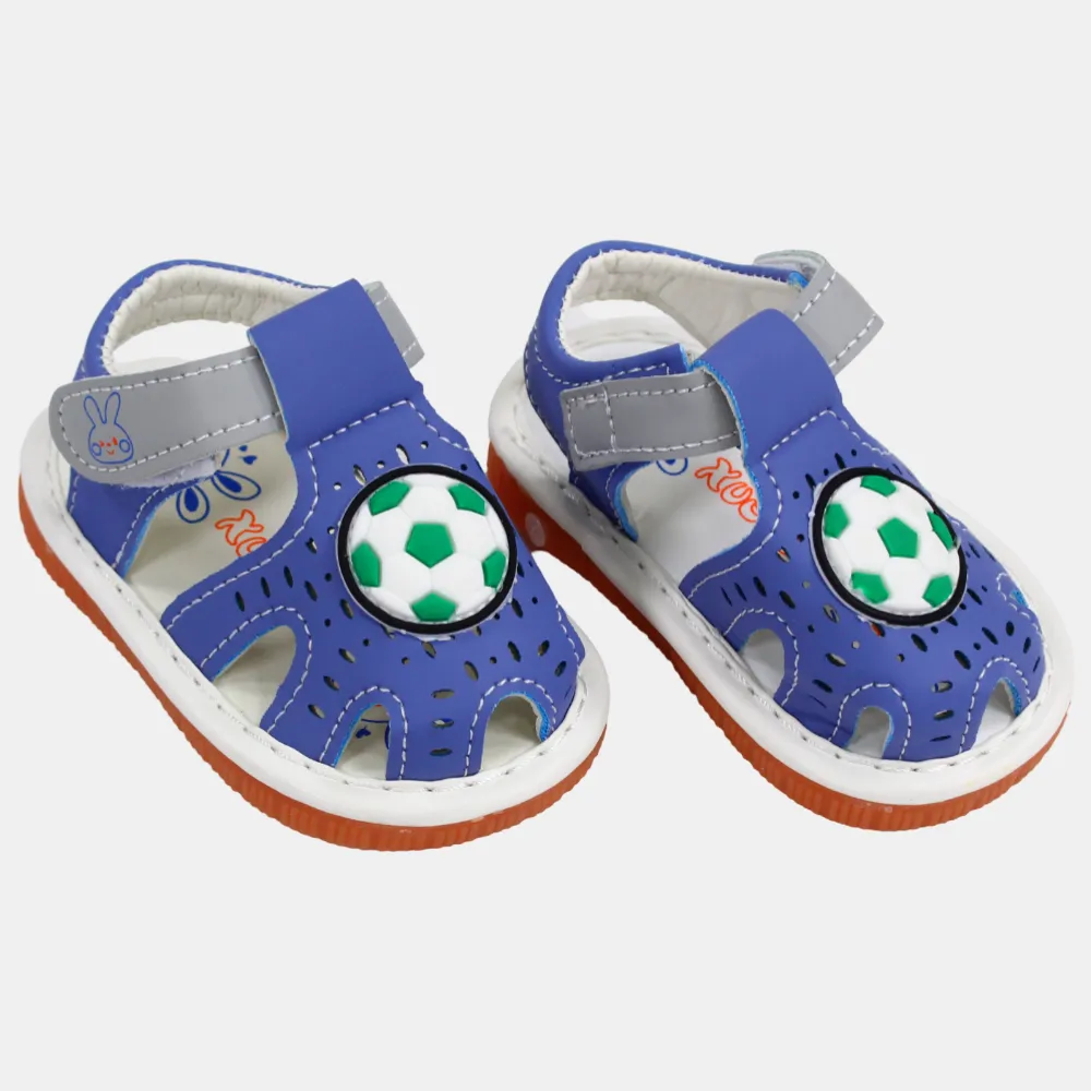 Leder-Sandalen für Jungen mit Fußball-Design