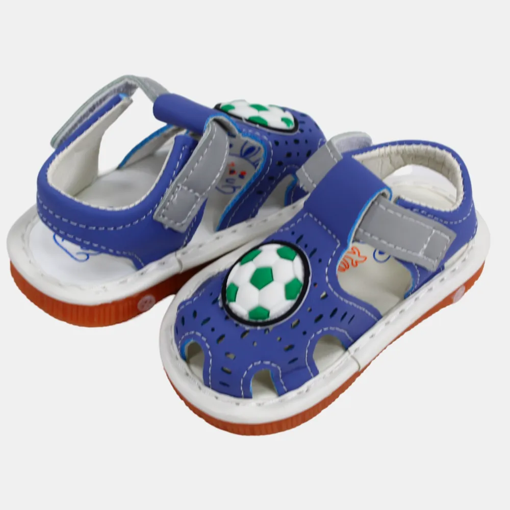 Leder-Sandalen für Jungen mit Fußball-Design