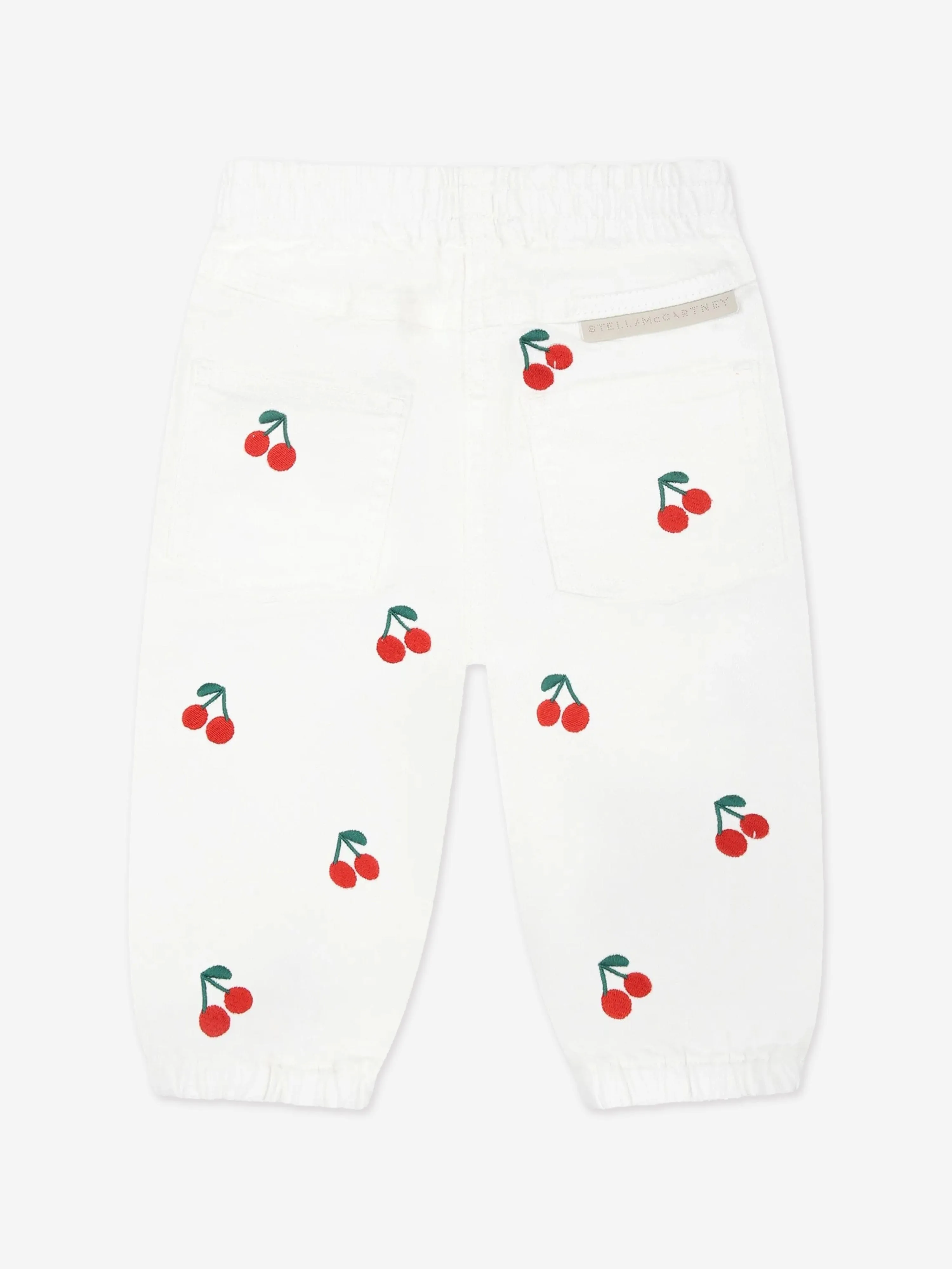 Weiße bestickte Kirschhosen für Baby-Mädchen