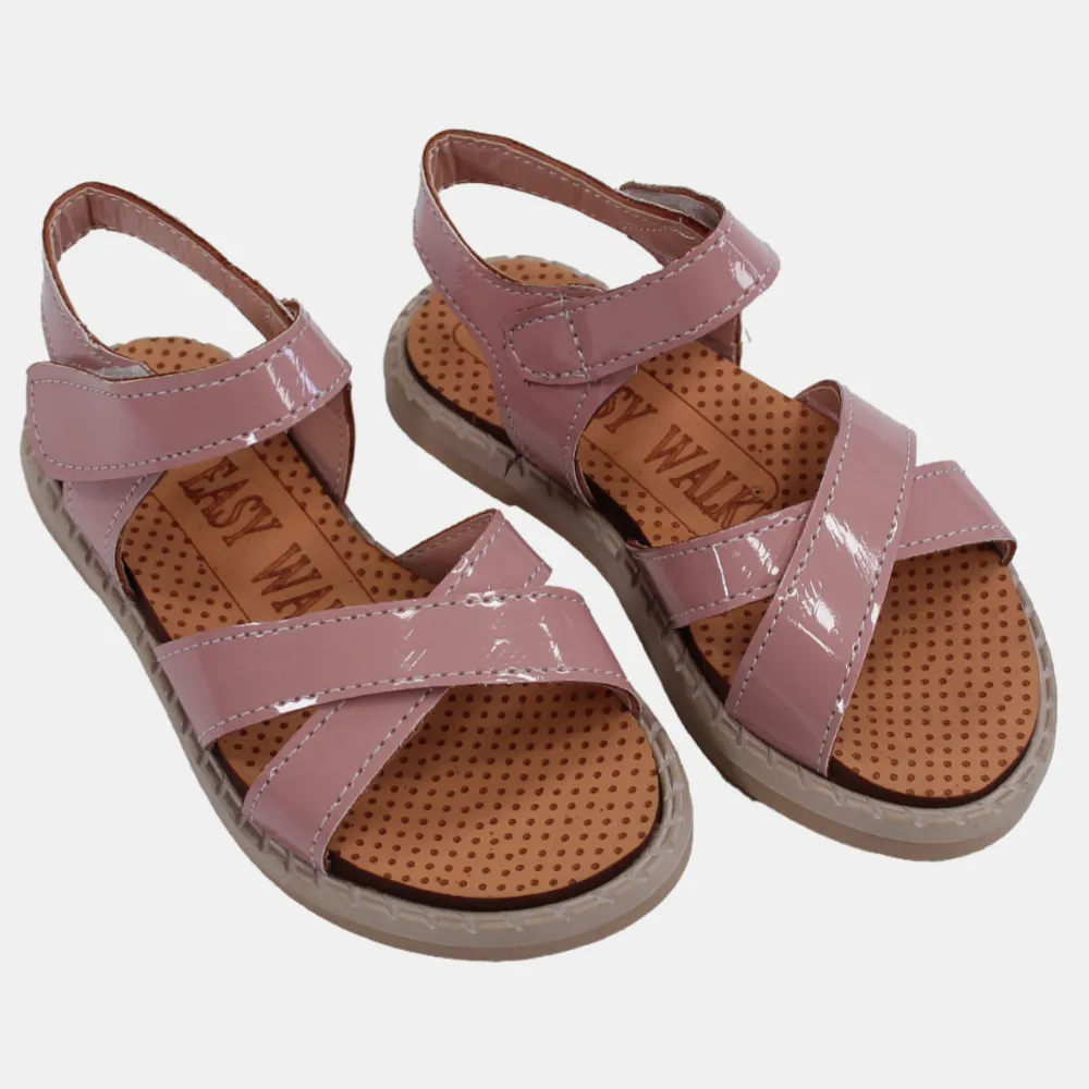Ledersandalen für Babygirls – Weiche Farben
