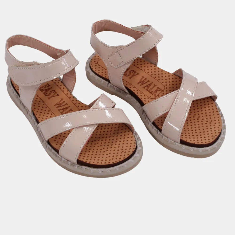 Ledersandalen für Babygirls – Weiche Farben