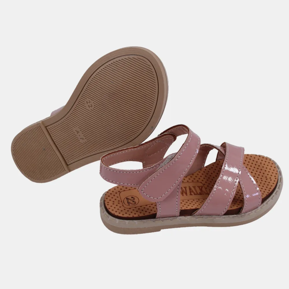 Ledersandalen für Babygirls – Weiche Farben