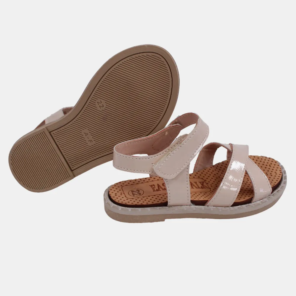 Ledersandalen für Babygirls – Weiche Farben