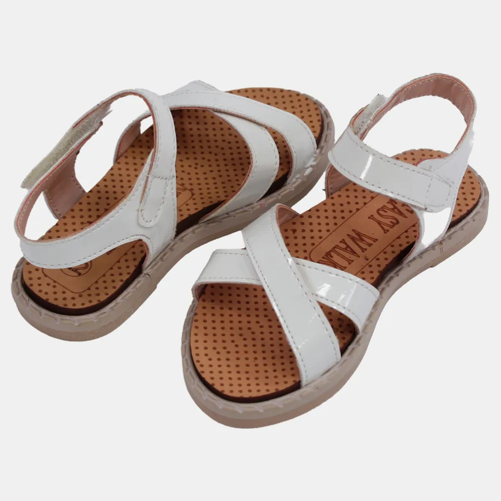 Ledersandalen für Babygirls – Weiche Farben