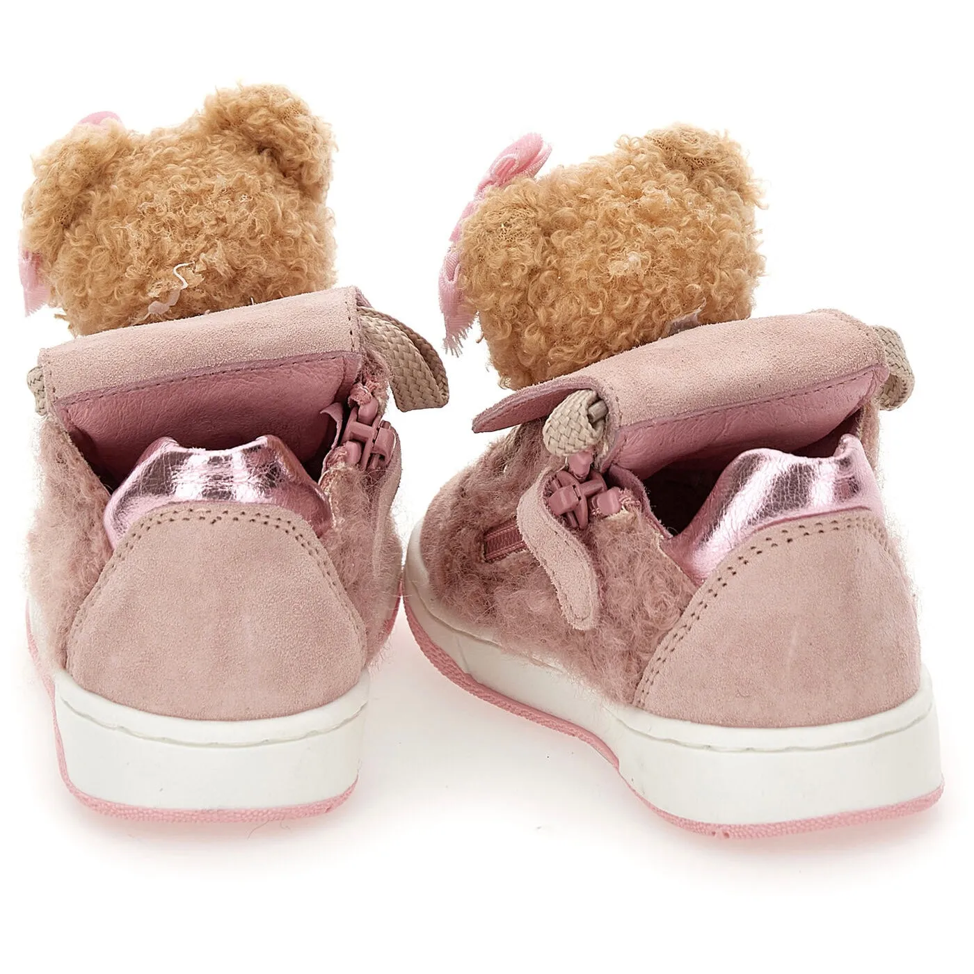 Rosa Teddy-Turnschuh für Baby-Mädchen