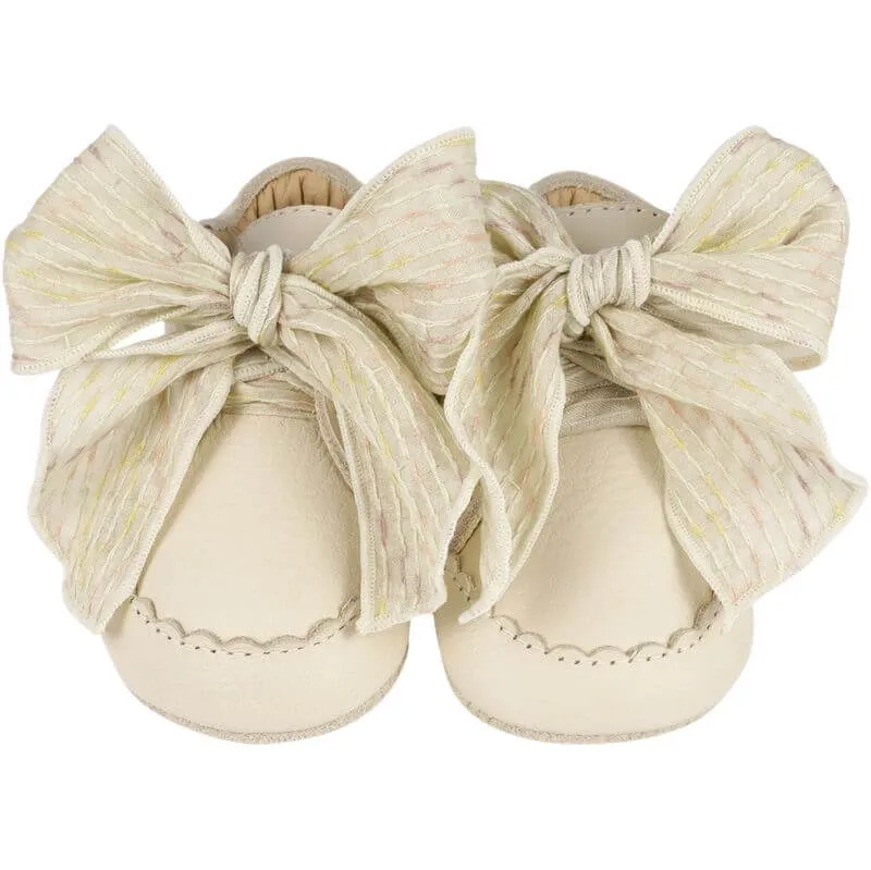 Baby Lahna Leder-Creme Vorläufer-Schuhe