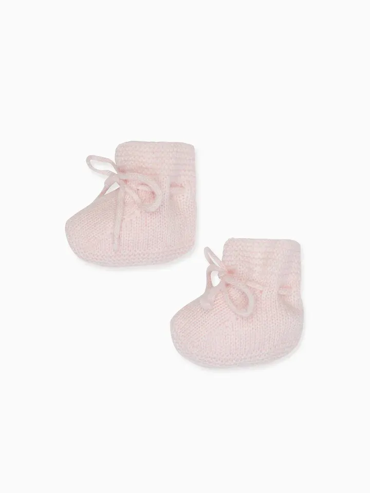 Babyrosa Evita Kaschmir-Stiefeletten