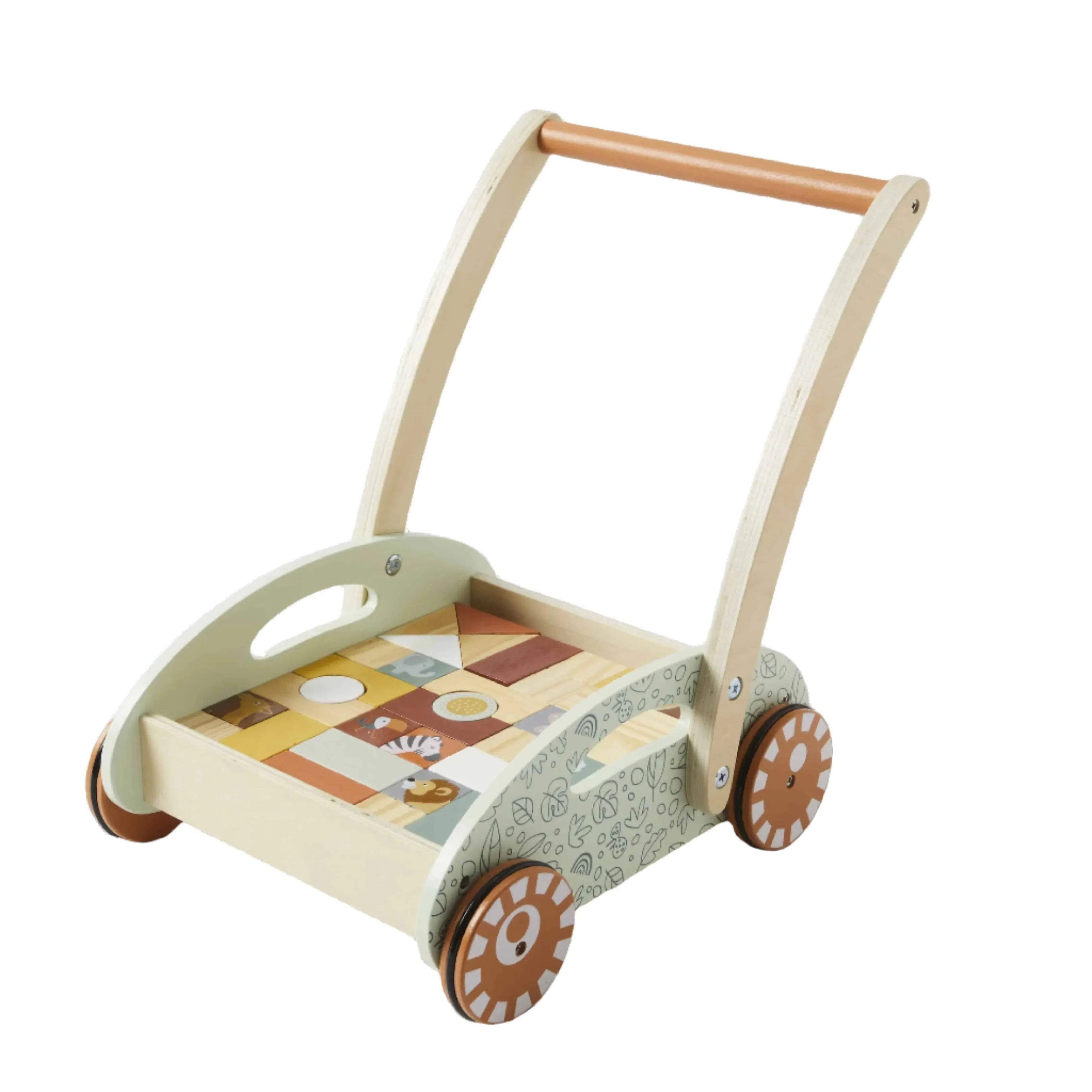 Baby-Lauflernhilfe mit Bausteinen (34-teilig)