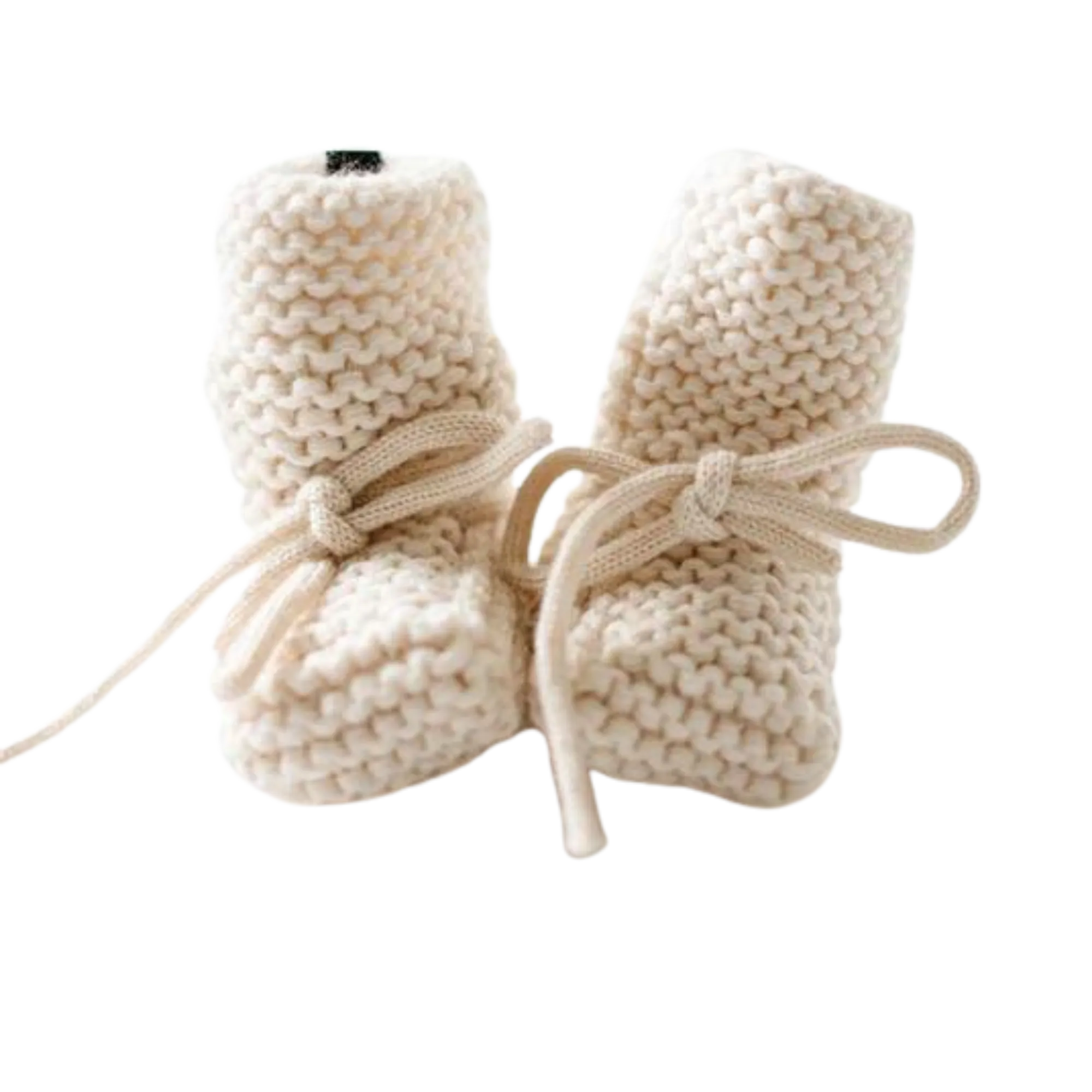 BELAN J Wollgestrickte Babyschuhe - Creme