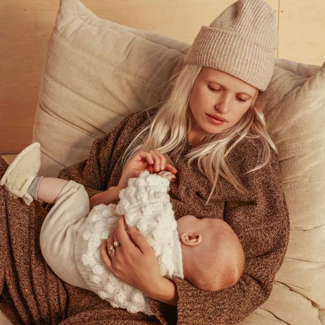 BINIBAMBA Baby-Stiefelchen aus Merino-Schaffell - Milch