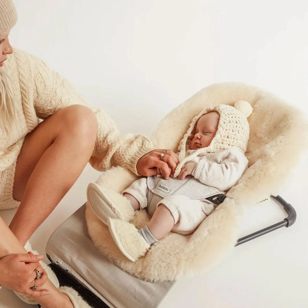 BINIBAMBA Baby-Stiefelchen aus Merino-Schaffell - Milch