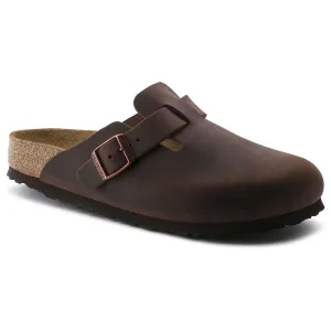 BIRKENSTOCK BOSTON SOFT FOOTBED HABANA GEÖLTES LEDER UNISEX