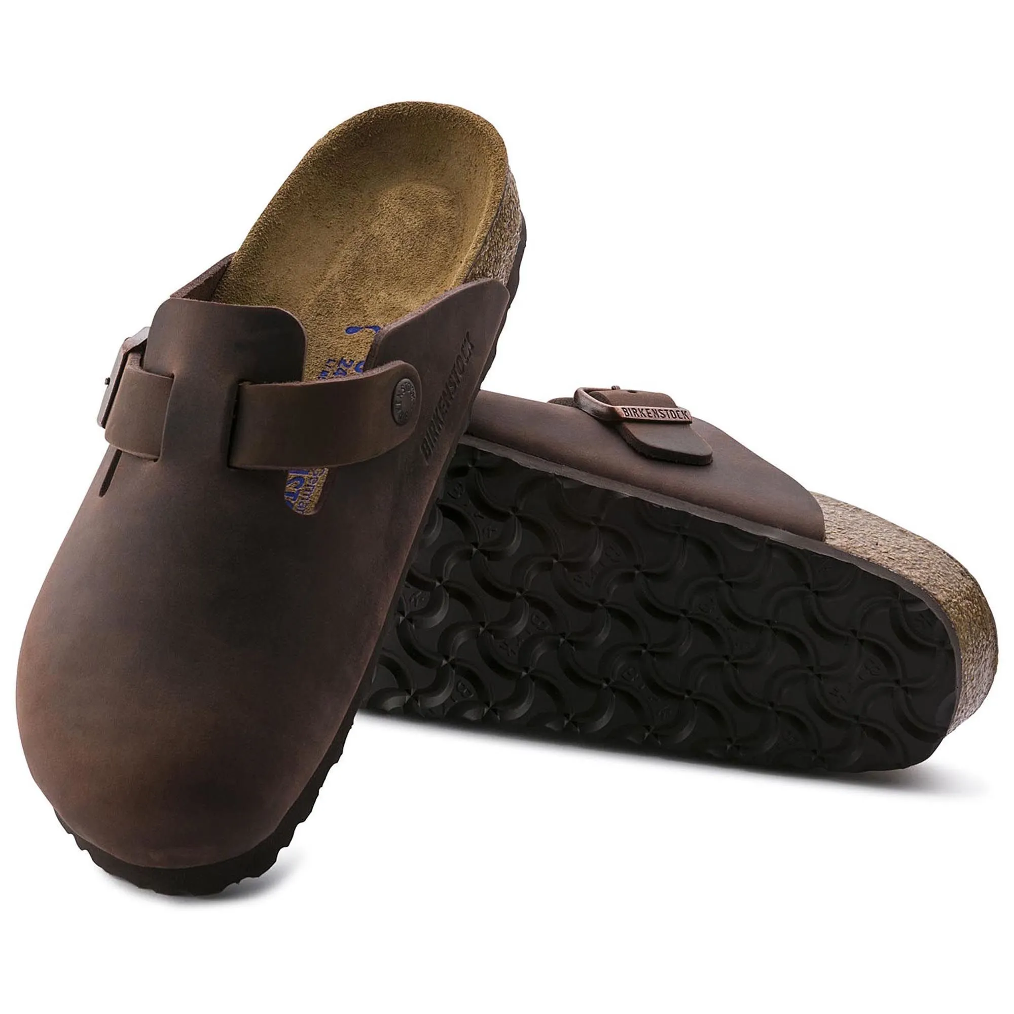 BIRKENSTOCK BOSTON SOFT FOOTBED HABANA GEÖLTES LEDER UNISEX