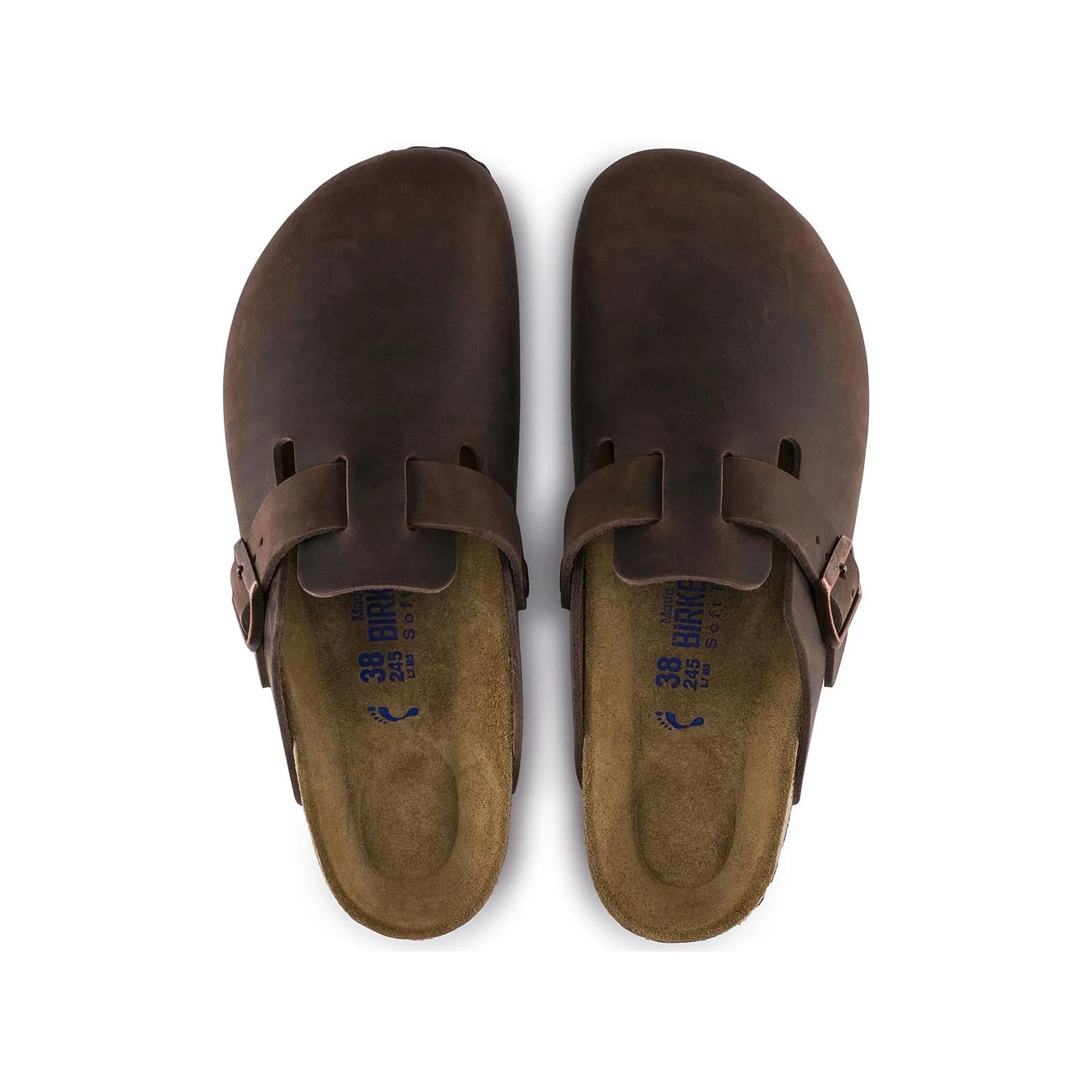 BIRKENSTOCK BOSTON SOFT FOOTBED HABANA GEÖLTES LEDER UNISEX
