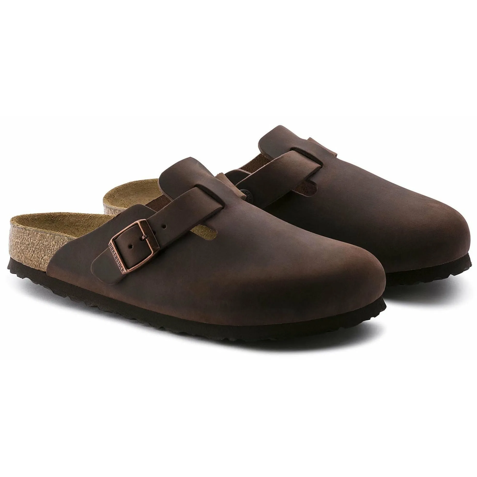 BIRKENSTOCK BOSTON SOFT FOOTBED HABANA GEÖLTES LEDER UNISEX