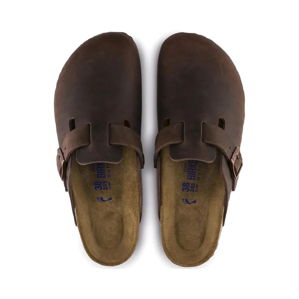 Birkenstock Boston Soft Footbed Clog in geöltem Leder in Habana Braun