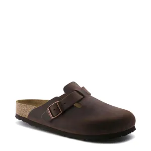 Birkenstock Boston Soft Footbed Clog in geöltem Leder in Habana Braun