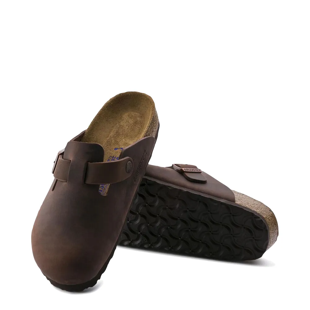 Birkenstock Boston Soft Footbed Clog in geöltem Leder in Habana Braun