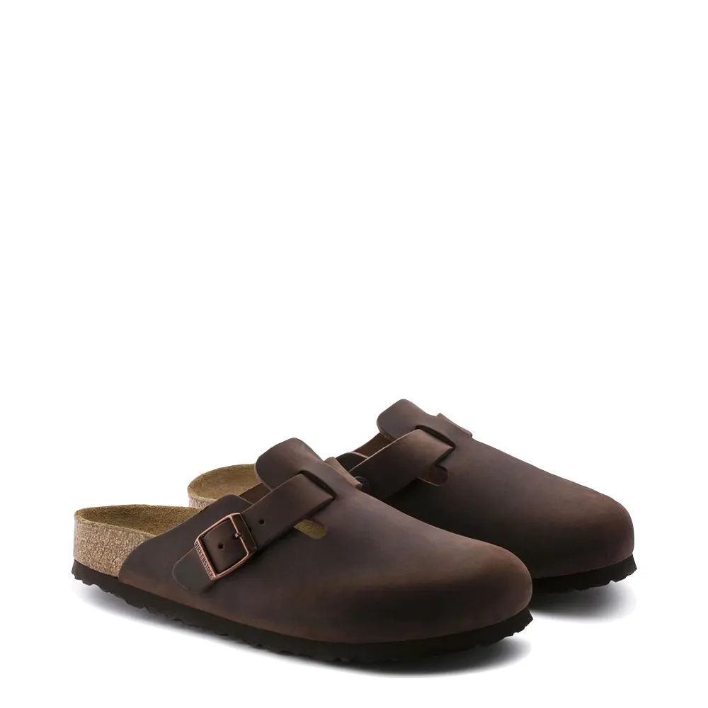 Birkenstock Boston Soft Footbed Clog in geöltem Leder in Habana Braun