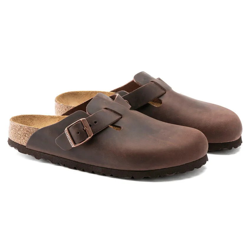 Birkenstock Schuhe Boston SFB Geöltes Leder Habana Standard