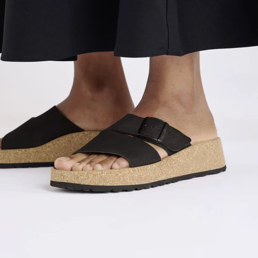 Birkenstock Damen Almina Schlappen-Sandale in Schwarz