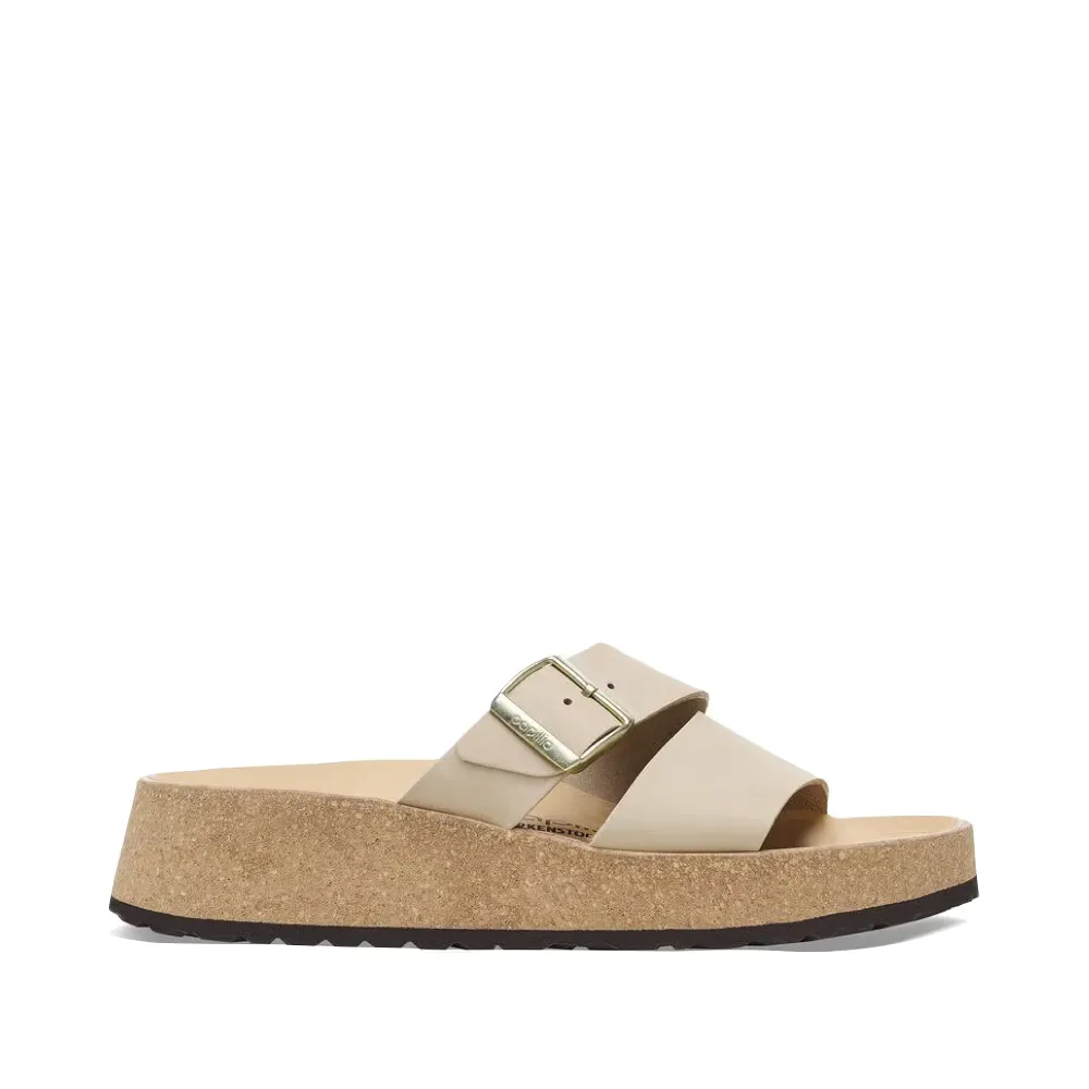 Birkenstock Damen Almina Schlapfen Sandale in Sandburg Beige